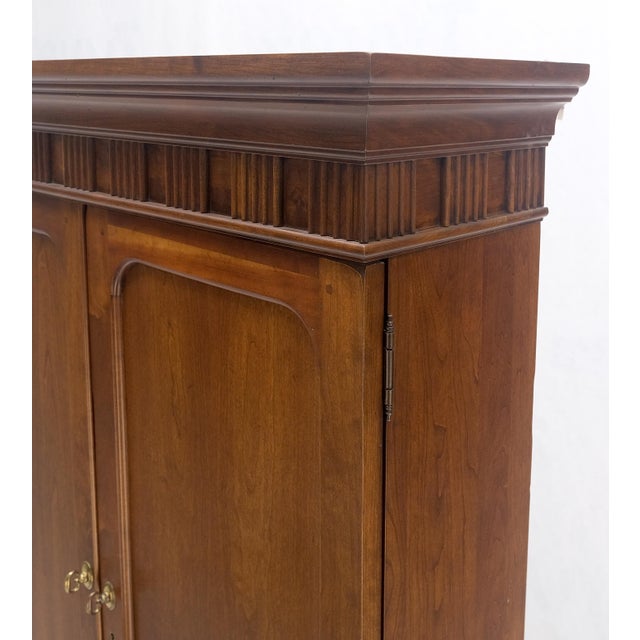 Baker Furniture Company Solid Cherry Multi Compartment Drop Front Secretary Desk w/ Drawer File Cabinet For Sale - Image 4 of 14