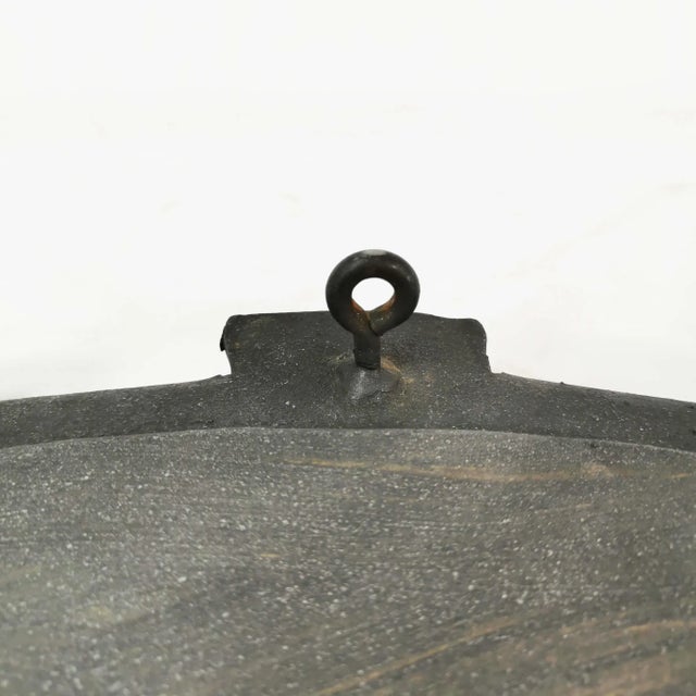 Wall mirror, origin Denmark, 1970s It is characterized by a brutalist-modernist form. Done ; frame is forged from thick...