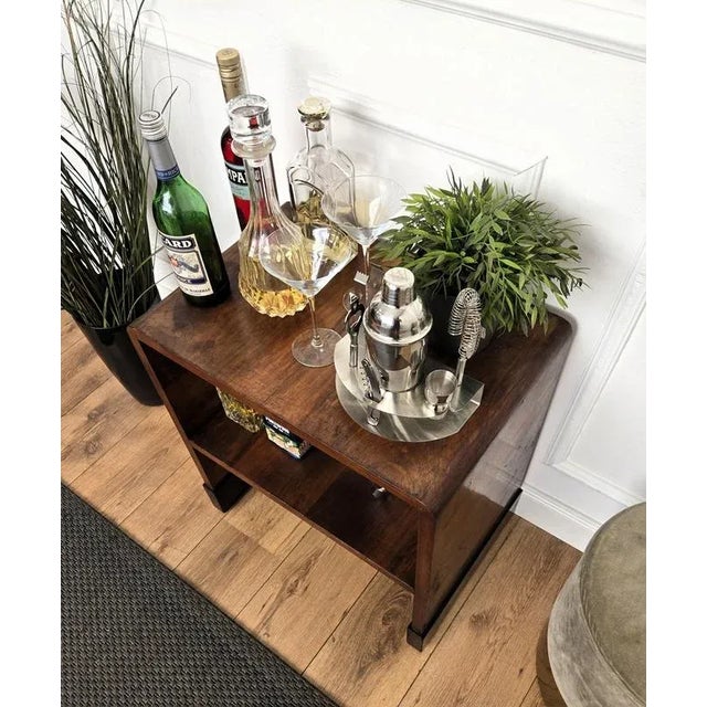 1940s Mid-Century Art Deco Wooden Bar Side Cocktail Table, 1940s For Sale - Image 5 of 10