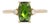 1.3Ct Chrome Tourmaline Ring With Earth Mined Diamond Accents: Solid 14k Gold, Size 6.75 For Sale