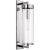 Liaison Large Bracketed Outdoor Wall Sconce in Polished Nickel with Clear Glass Designer: Kelly Wearstler Height: 20"...