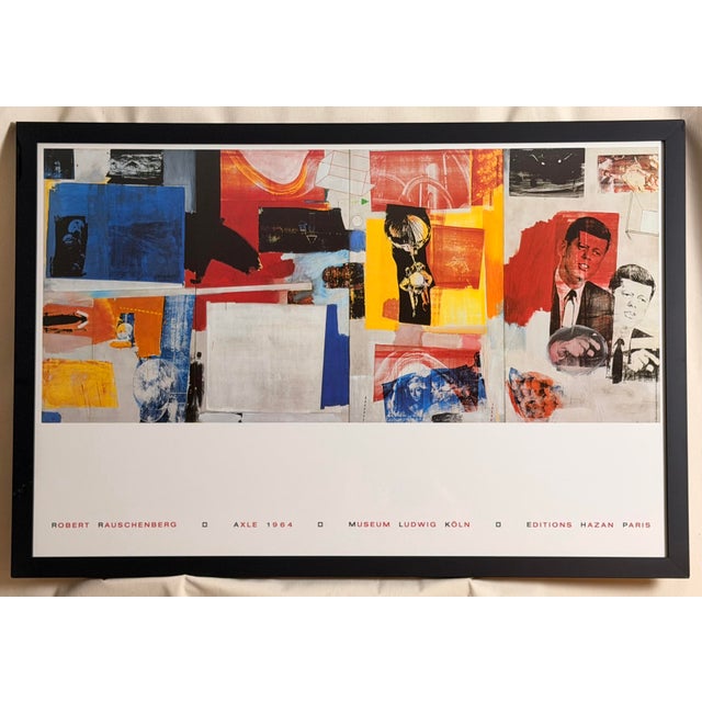 Tantalizing Pop Art from Robert Rauschenberg. Large Museum Exhibition in Ludwig Köln, 1989. Color offset lithograph poster...