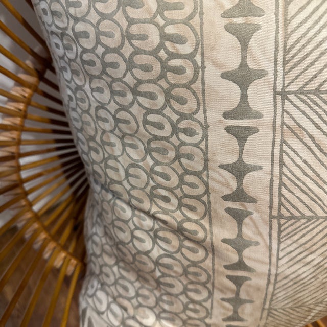 Metal Fortuny Ashanti Pattern Down Cushion For Sale - Image 7 of 13