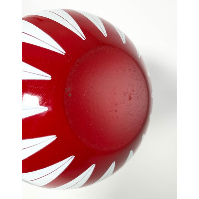 1960's Cathrineholm Red and White Lotus Enamel Bowl 11-Inch For Sale - Image 10 of 11