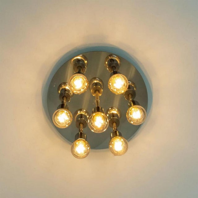 Chrome Flush Mount from Cosack Leuchten, 1970s For Sale - Image 12 of 14