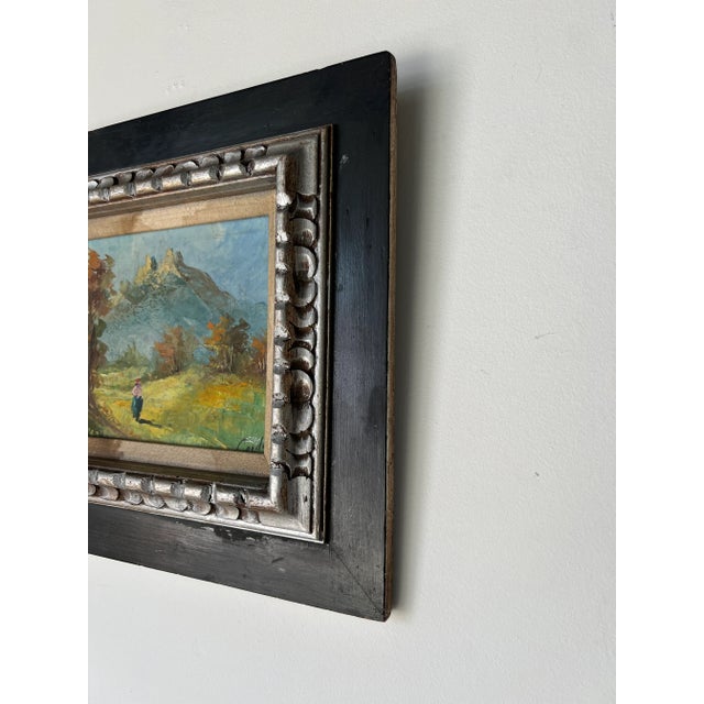 Wood 70's Vintage Cordo Oil Landscape Painting For Sale - Image 7 of 13