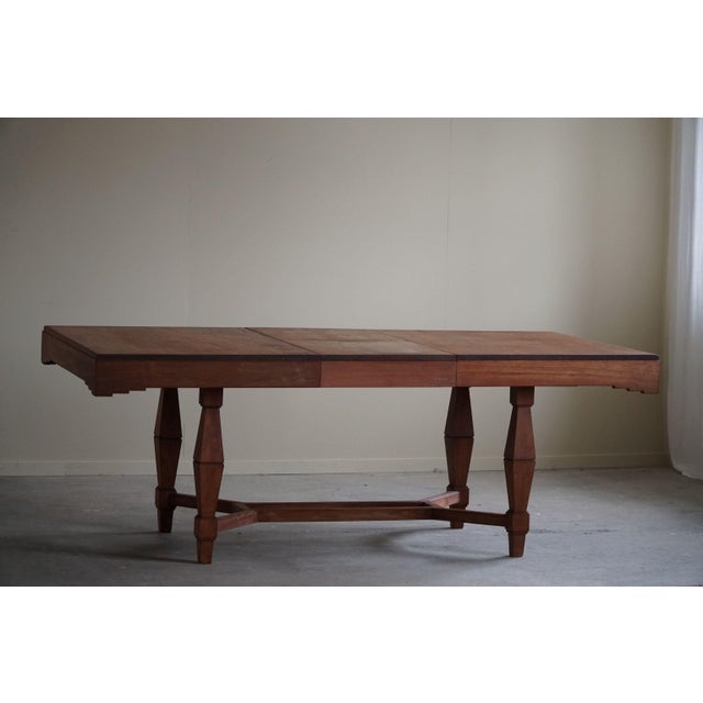 Vintage Art Deco Dining Table in Teak, 1940s For Sale - Image 4 of 18