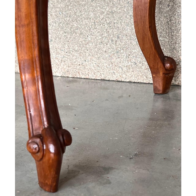 Brown Early 20th Century Louis XV Style Set of Two Coffee Table with Marble-Top For Sale - Image 8 of 18