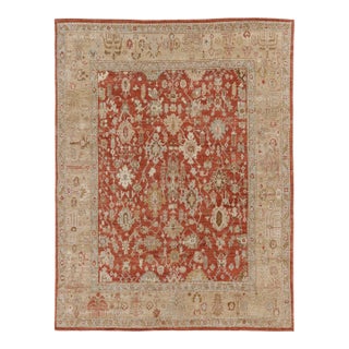 Oversized Contemporary Oushak Floral Wool & Natural Silk Rug by Rug & Kilim For Sale