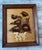 Two hand-built wood pictures, carved and layered piece by piece until flowers rise off the panel in three dimensions. Warm...