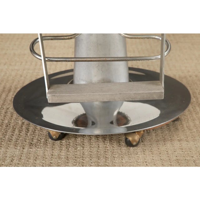 Warren Platner Style Salon Barstool Chair on Hydraulic Base With Casters, 1960s For Sale - Image 4 of 17