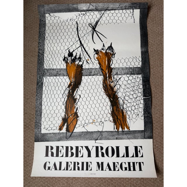 Rare Set of Mid-Century French Galerie Maeght Exhibition Posters - Assorted Artists and Mixed Sizes, Set of 4 An...