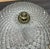 Vintage French Crystal Glass Dome Ceiling Light with Ornate Metal Frame For Sale - Image 5 of 9
