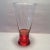Vintage Red Base With Gold Band Hand Blown Pilsner Glasses - Set of 4 For Sale - Image 4 of 11