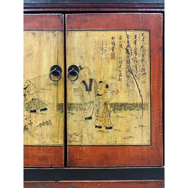 Early 20th Century Antique Chinese Mongolia Twin Cabinet/Buffet Table, Sideboard For Sale - Image 10 of 18