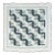 Vintage Hand Stitched Log Cabin Quilt Green And White, Square 77x79” For Sale