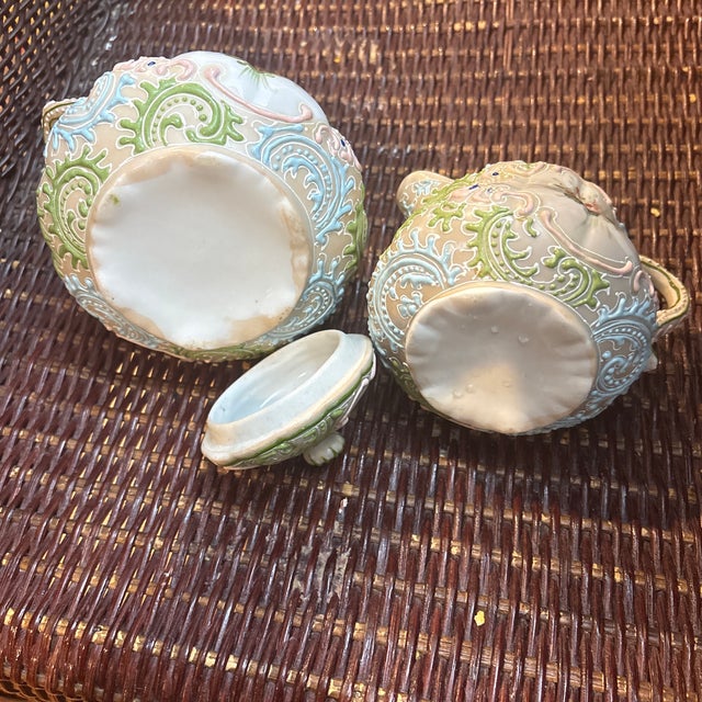 Asian Style Mid 19th Century Japanese Moorage Sugar and Creamer -Circa 1840-1890 For Sale - Image 4 of 5