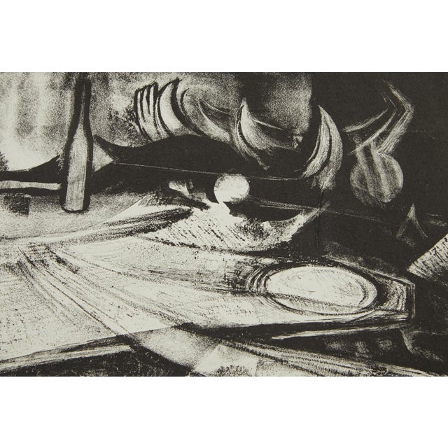 Mid Century Block Print #14 Unknown Artist 1958 on Watercolor Paper For Sale In Nashville - Image 6 of 8