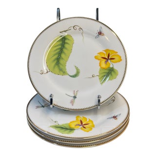 Godinger & Co. Tivoli 8" Gold Trimmed Plates - Set of 4 For Sale