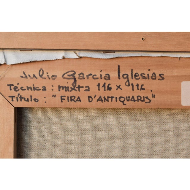 Julio Garcia Iglesias, Market, 1993, Oil on Canvas, Framed For Sale - Image 12 of 14