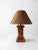 Wood Vintage Wooden Lamp With Wicker Shade For Sale - Image 7 of 9