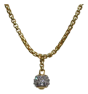 The Balbec: Signed David Yurman 18K Yellow Gold Diamond Necklace from Fope Solo Collection
