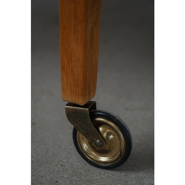 Danish Modern Serving Trolley with Tile Top by Henning Kjærnulf, Denmark, 1960s For Sale - Image 10 of 18