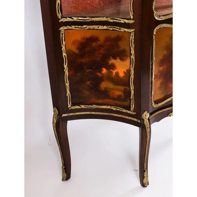 Black Antique 19th Century French Vitrine Display Cabinets by Vernis Martin For Sale - Image 8 of 18