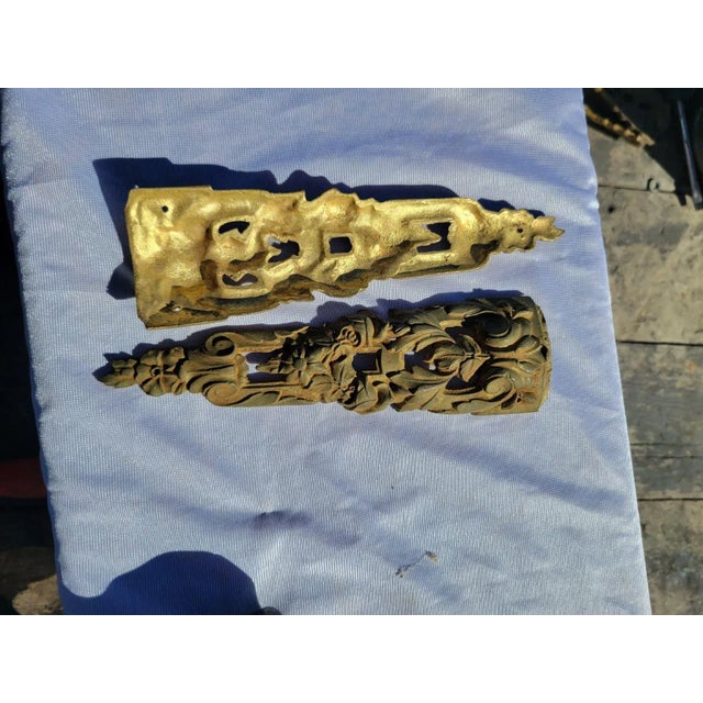 Share 19th C French Ormolu Bronze Mounts Pair Gilt Gold Furniture Appliques For Sale - Image 4 of 10