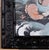 Antique Guanyin Riding Dragon (Kwan Yin) (Quan Yin) Large Hand Painted Porcelain Tile in Carved Black Wooden Framed Excellent Condition For Sale In San Diego - Image 6 of 14