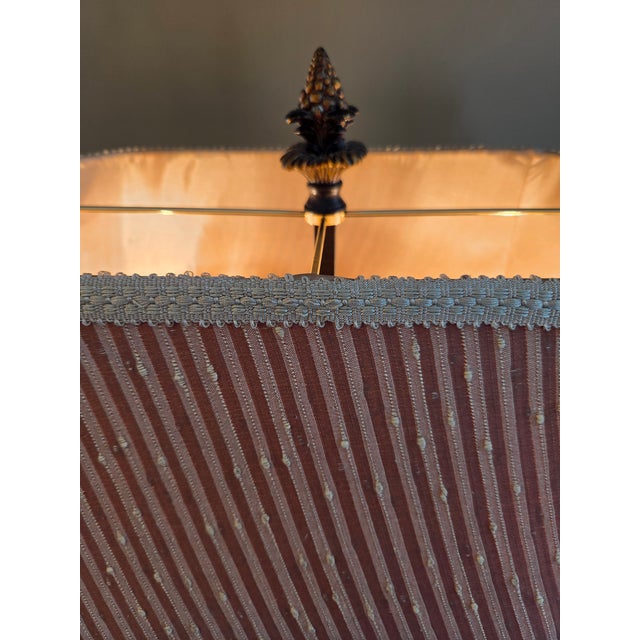 Late 20th Century Hollywood Regency Pinapple Bouillotte Double Arm Table Lamp For Sale - Image 12 of 13