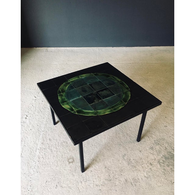 Mid-Century Modern Mid-Century Studio Ceramic Tile Coffee Tabe, Belgium, 1960s For Sale - Image 3 of 17