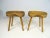 Wood Set of Scandinavian Tan Stools, 1960s For Sale - Image 7 of 9