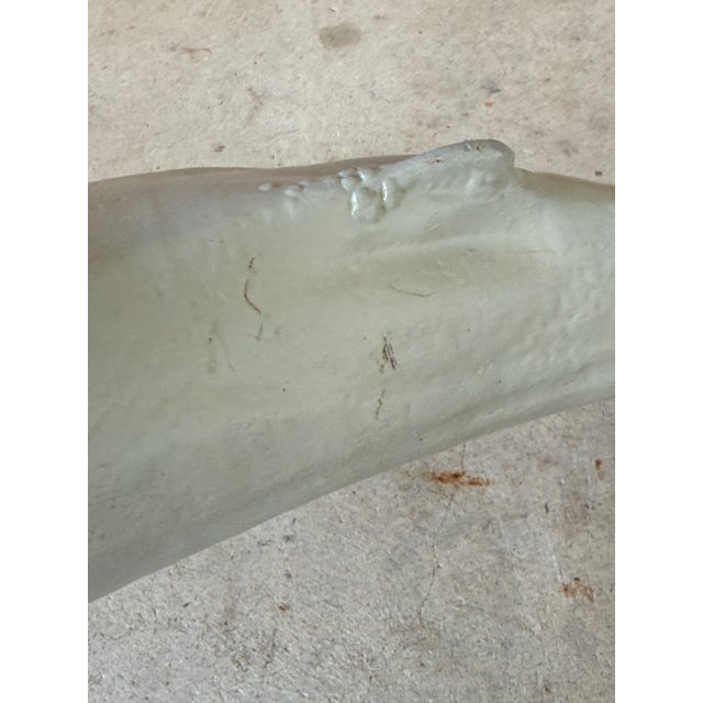 Nautical Vintage Nautical Cast Metal Humpback Whale Sculpture With Original Painted Finish For Sale - Image 3 of 11