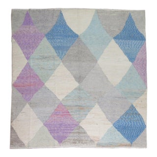 Vintage Inspired Turkish Tulu Room Size Carpet - 9'8" x 10'11" For Sale