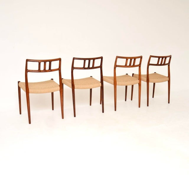 Mid-Century Modern Vintage Danish Model 79 Chairs by Niels Moller, 1960, Set of 4 For Sale - Image 3 of 15