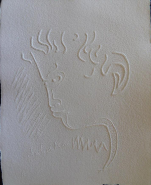 Jean Cocteau, Le penseur, Etching