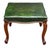 French Ottoman or Stool of Emerald Green Leather on Cabriole Legs For Sale - Image 13 of 15