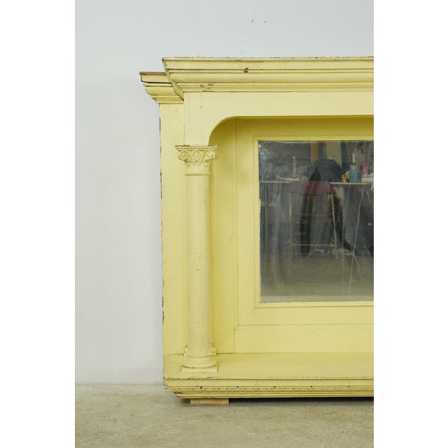 Reclaimed Yellow Wood Mirrored Overmantel For Sale - Image 4 of 13