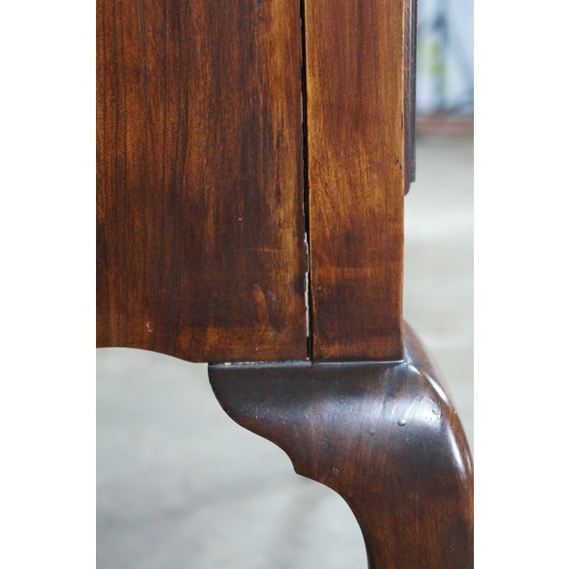 Vintage Queen Anne Chippendale Style Cherry Lowboy Chest Console Hall Table For Sale - Image 18 of 18