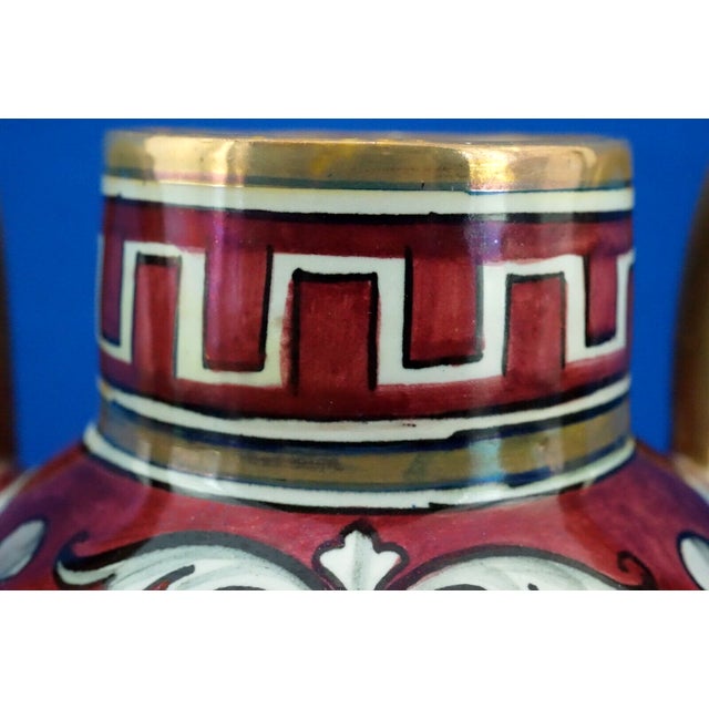 Majolica Lustre Ceramic Vase with Griffin by Angelo Pascucci of Icap Gualdo Tadino, Italy, 1920s For Sale - Image 17 of 18