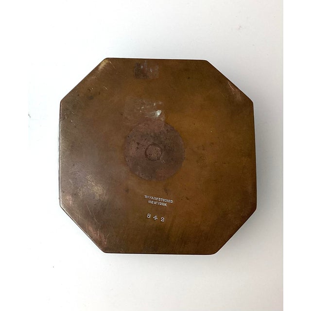 Brown Early 1900s Tiffany Studios New York Zodiac Bronze Inkwell For Sale - Image 8 of 9