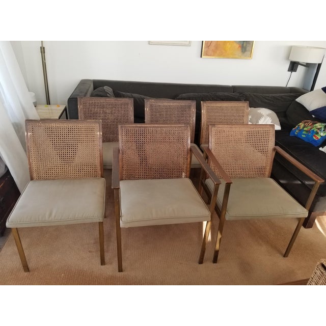 MidCentury Modern Rosewood and Cane Dining Chairs by Lane Furniture
