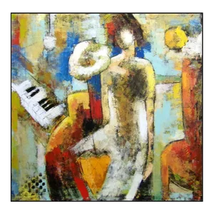 "Concerto" Helen Zarin Original Modern Figurative Oil Painting on Canvas