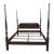 Carved Mahogany King Size Poster Bed 6444 For Sale