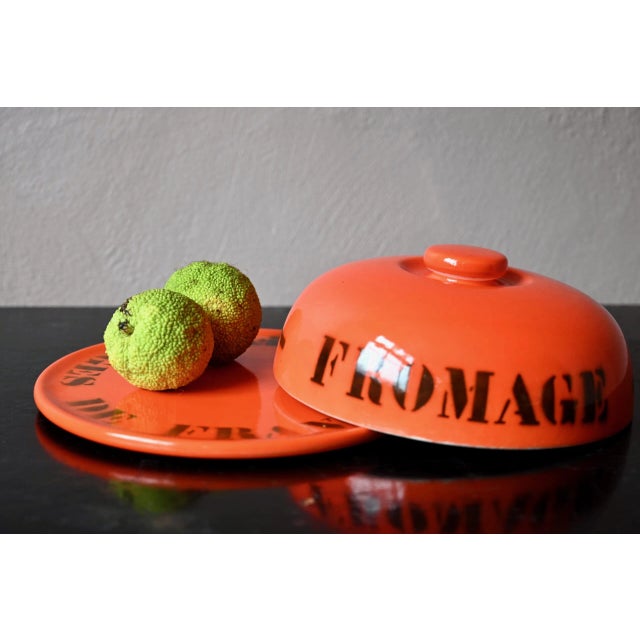 Orange Cheese Bell from Ceramic Elchinger, 1950s For Sale - Image 11 of 11