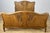 Vintage French Louis XVI Double Bed Frame in Carved Oak For Sale - Image 4 of 15