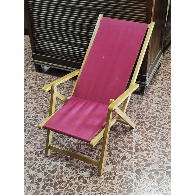 Italian Children's Beach Chair, 1960s For Sale - Image 9 of 9