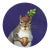 Squirrel Nut Cap - Original Squirrel Animal Pop Art Oil Painting For Sale