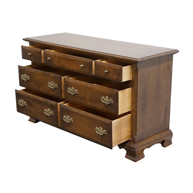 Ethan Allen Classic Manor Solid Hard Rock Maple 56" Double Dresser 15-5202 For Sale In Kansas City - Image 6 of 13